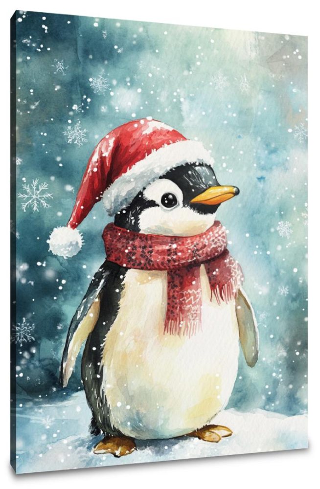 Penguin Holiday Cheer Canvas