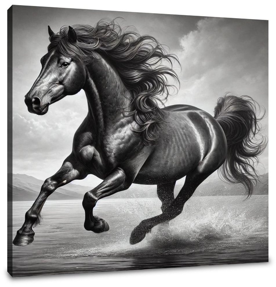 Majestic Dark Mustang Canvas