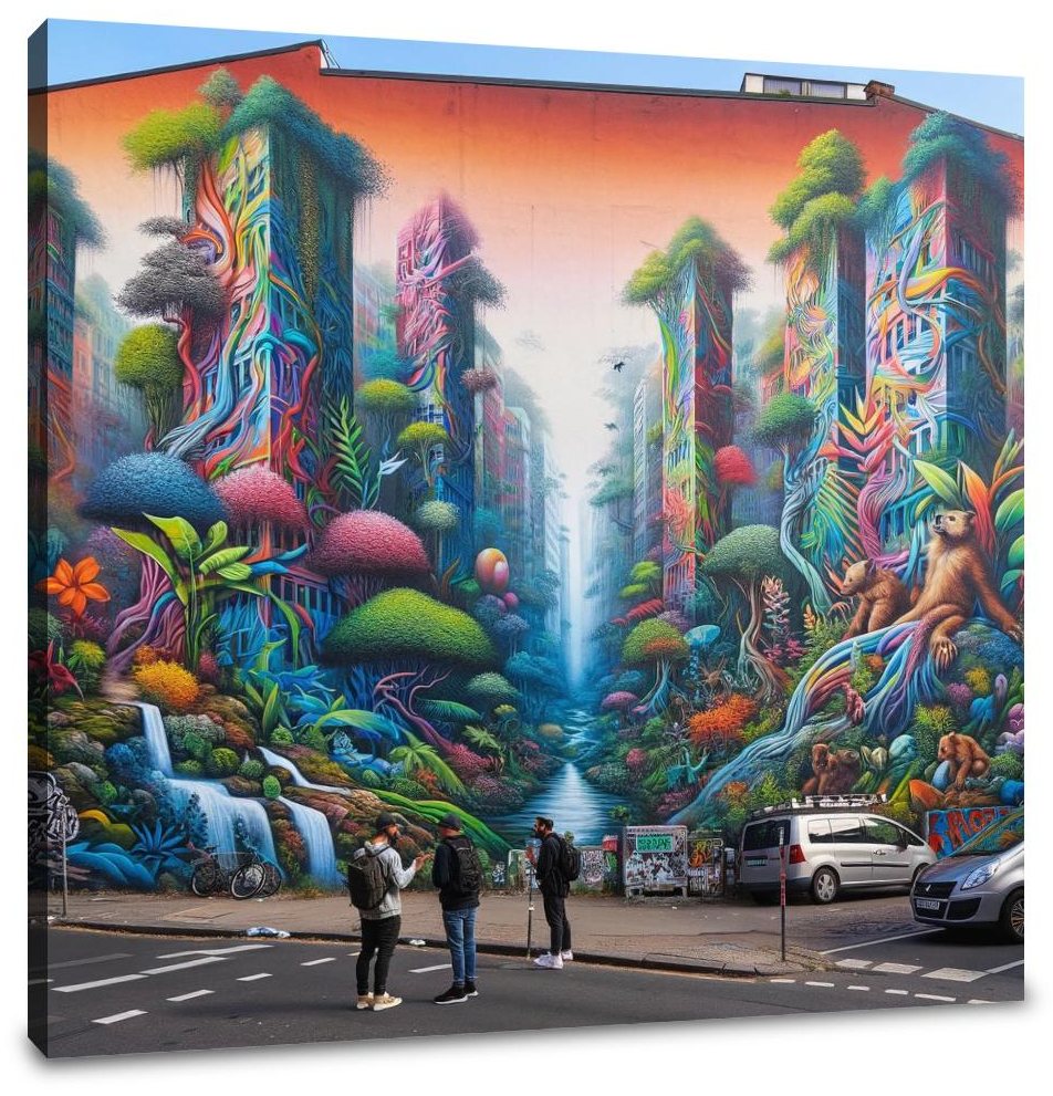 Jungle Mural Dialogue Canvas