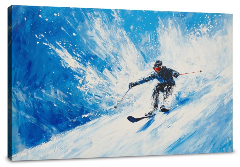 Skier's Descent Canvas