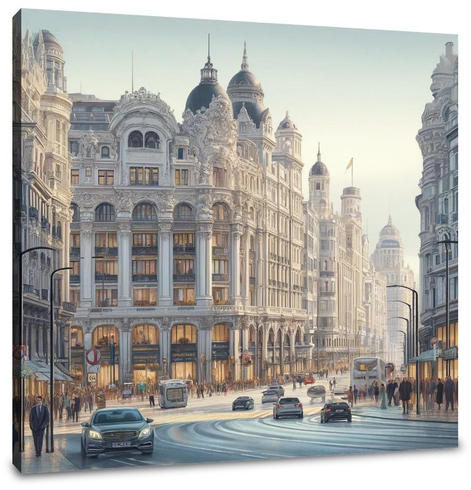 Gran Via Madrid Canvas
