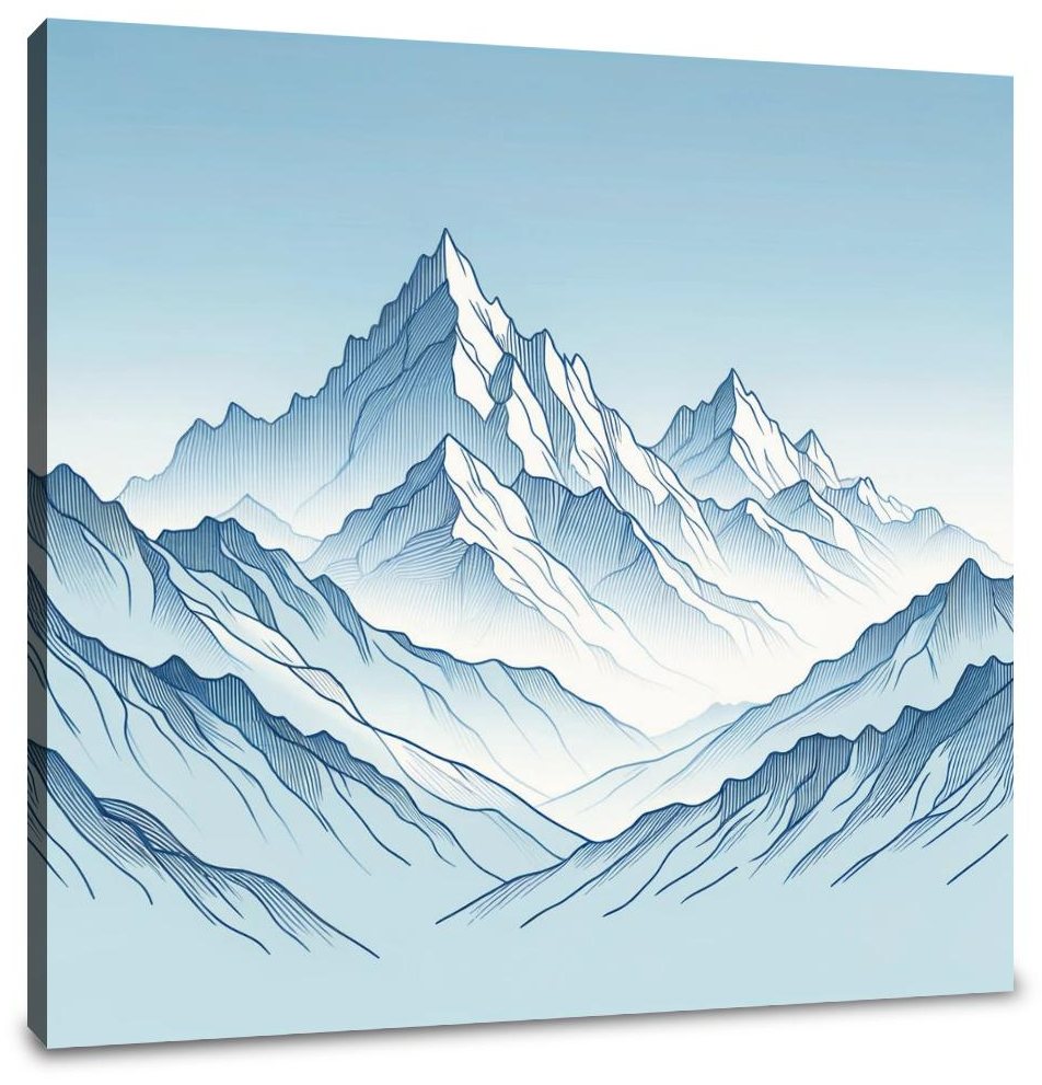 Snowy Peaks Canvas