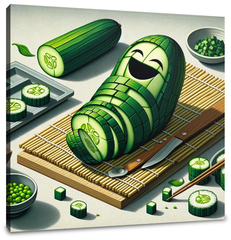 Cucumber Roll Canvas