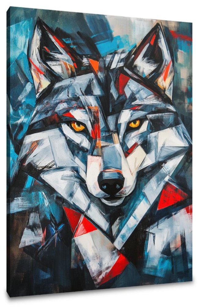 Geometric Wolf Canvas