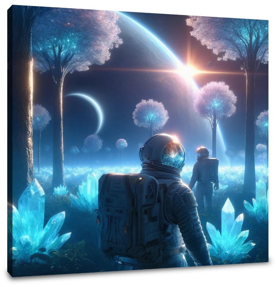 Crystal Forest Exploration Canvas