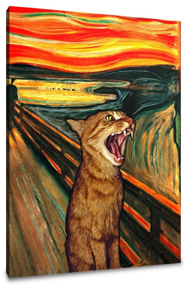 Scream Cat Canvas