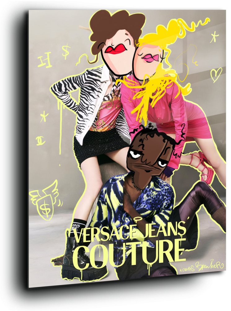 Flashy Versace pop art pop art trio 60 x 80 cm plexiglas (20 x 30 inch)