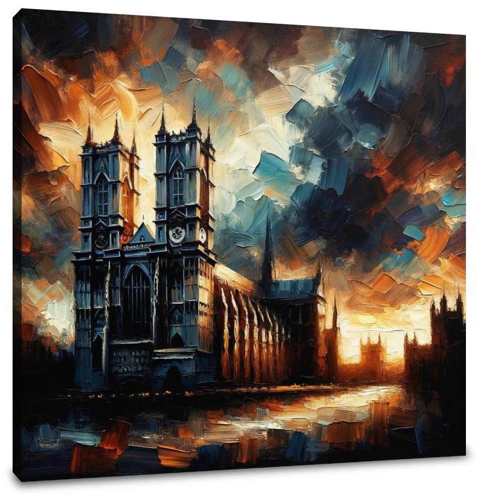 London's Abbey at Dusk Canvas