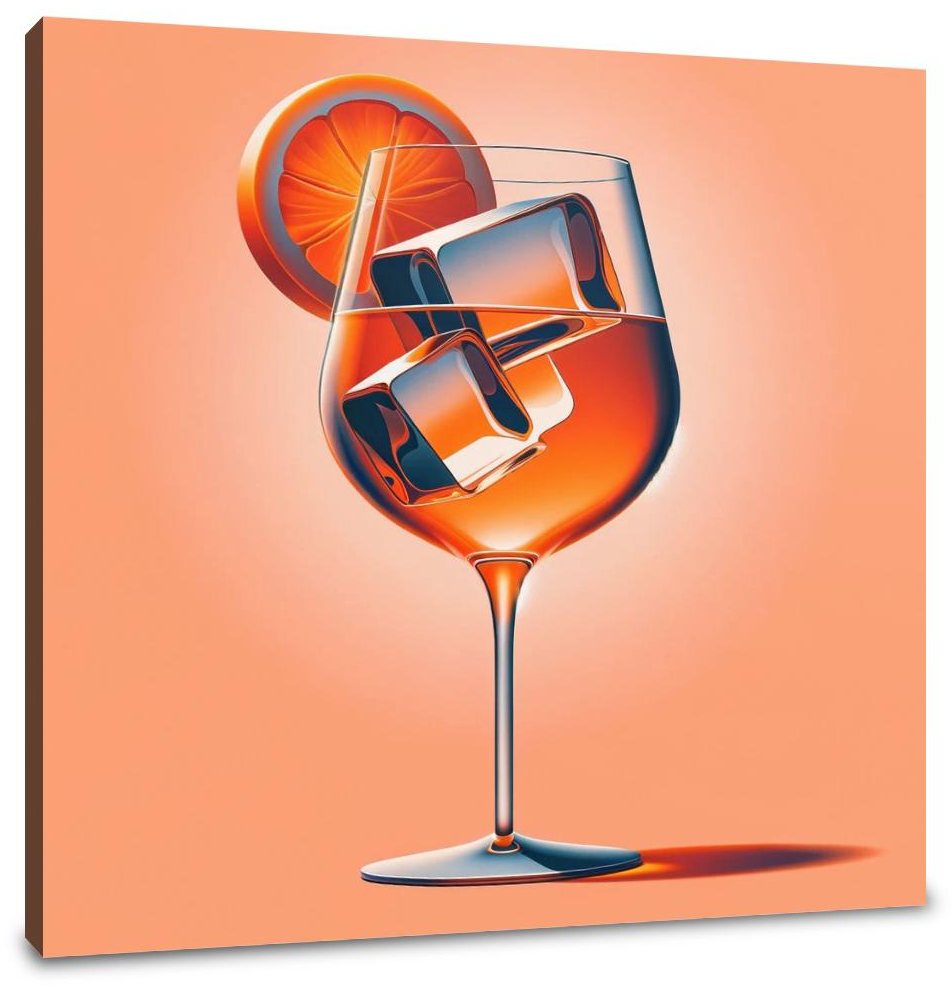 Aperol Spritz Minimalist Interpretation Canvas