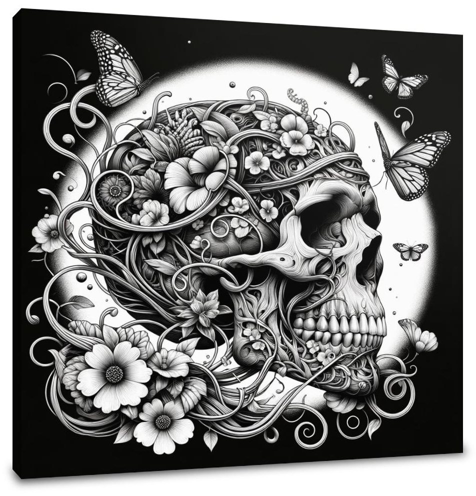 Surreal Skull Canvas