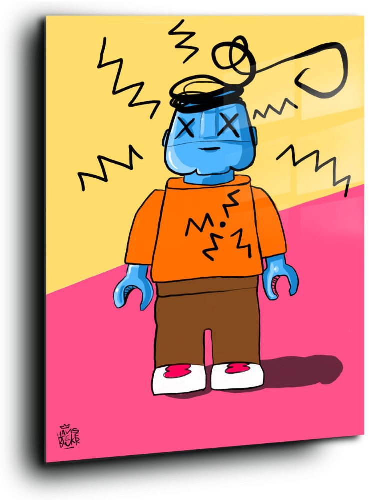 All praises to the ai lords and my anxiety (edition 5) 60 x 80 cm Plexiglas