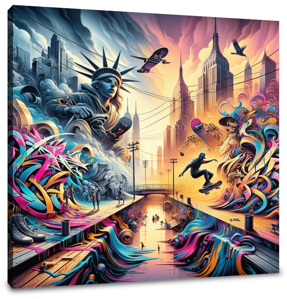 Street Art: Graffiti, Skate, Murals Canvas
