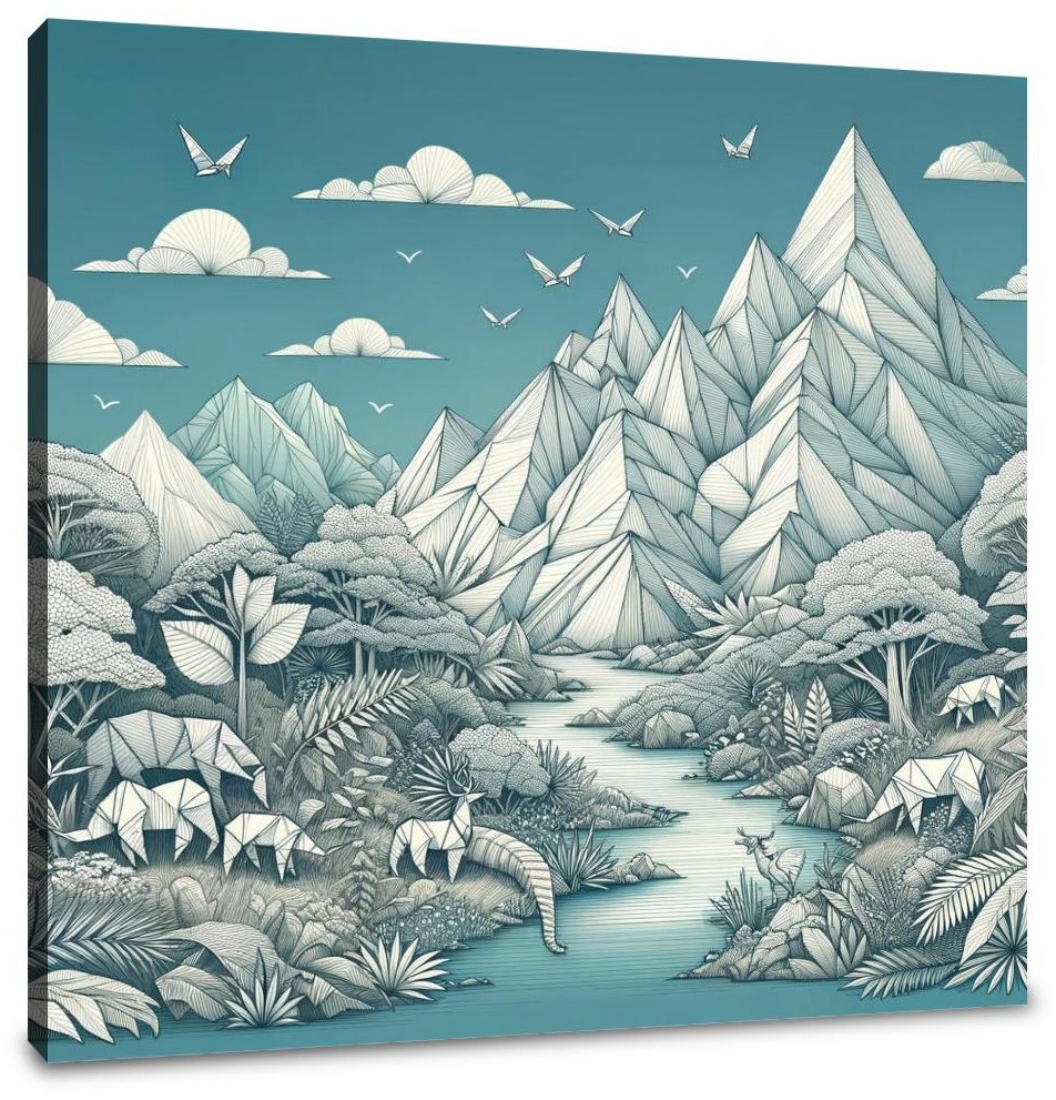 Paper Wilderness Panorama Canvas