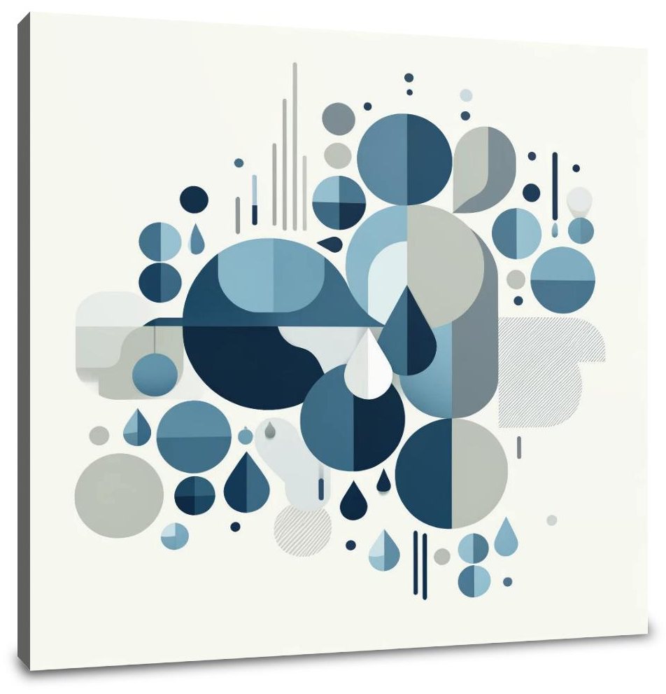 Geometric Droplets Canvas