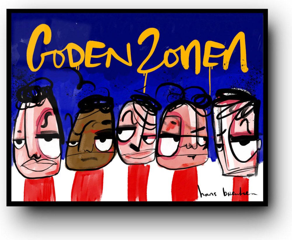 Gods sons on blue