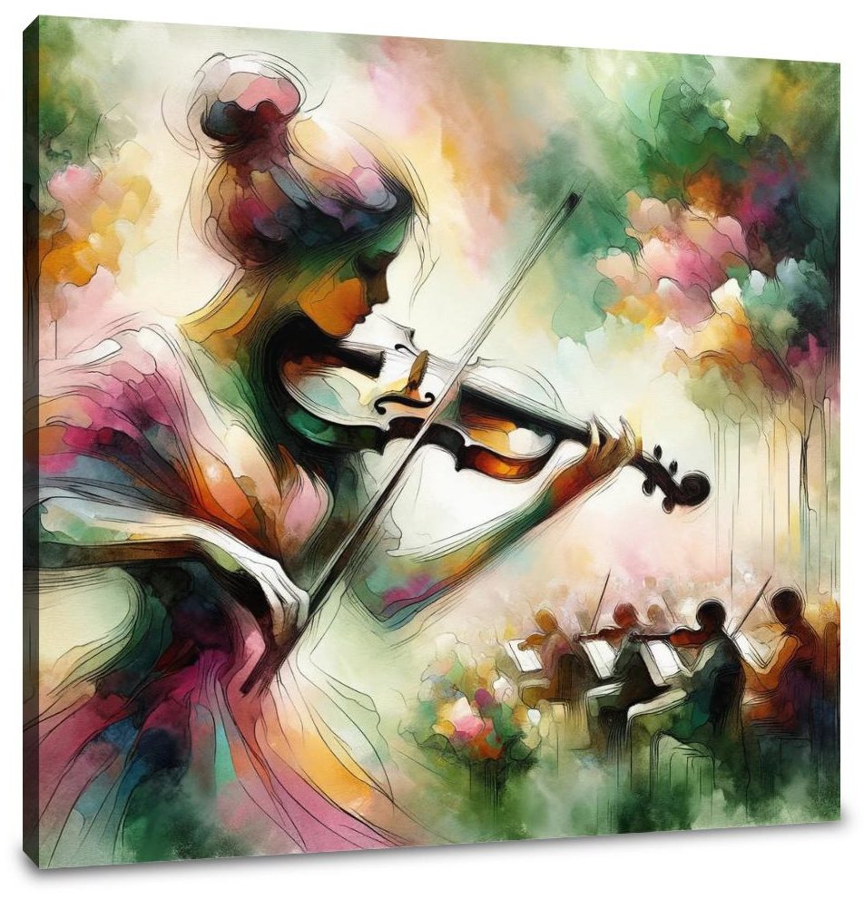 Garden Violinist Canvas