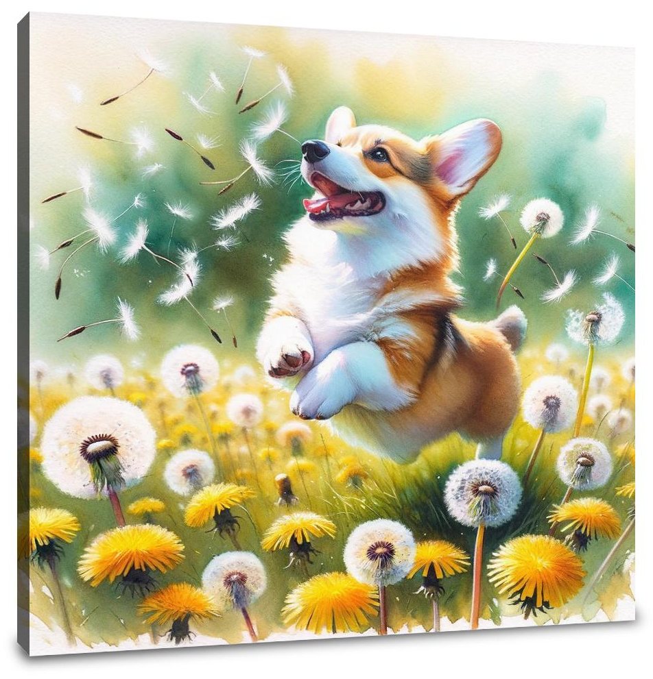 Corgi Whimsy Canvas