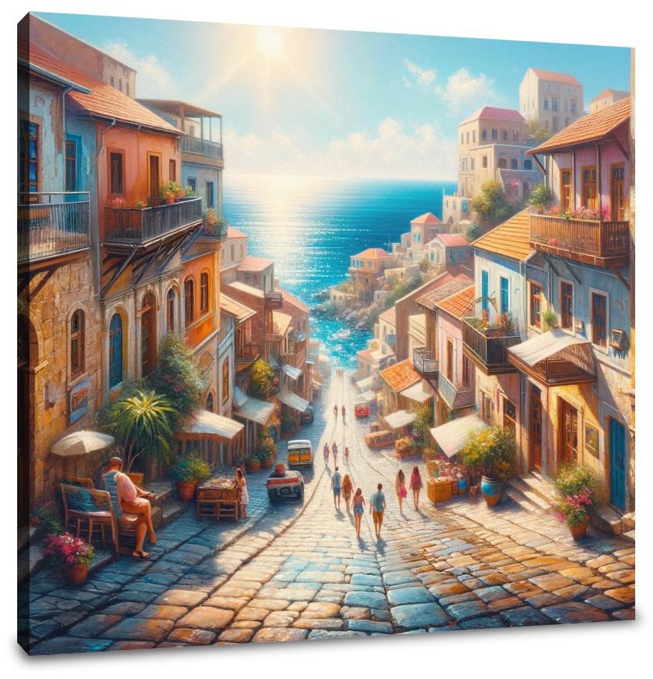 Sunny Mediterranean Charm Canvas