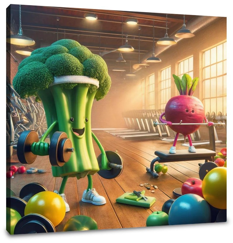 Broccoli's Gym Endeavor Canvas