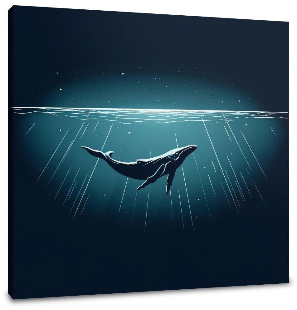 Ocean Depths in Dark Tones Canvas