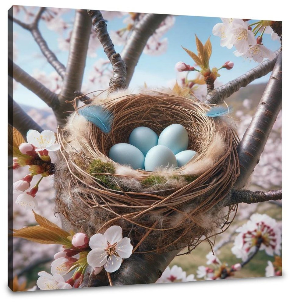 Cherry Blossom Nest Canvas