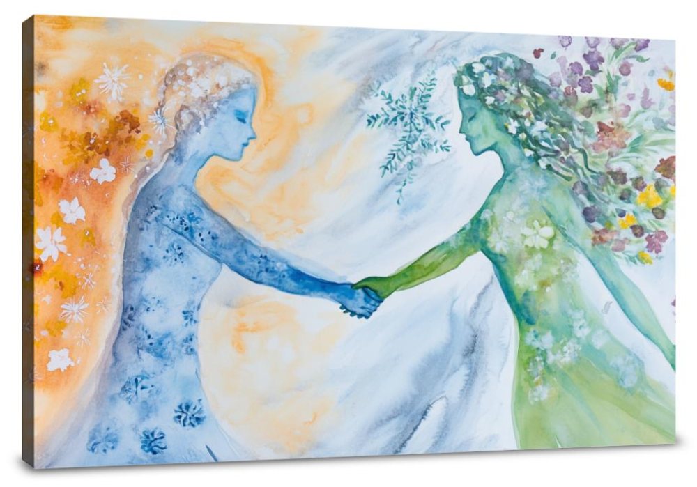 Handshake of Seasons Canvas