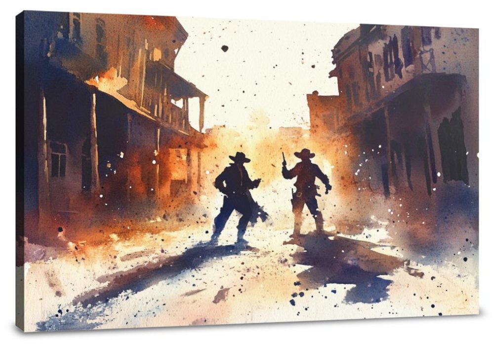 Outlaws at High Noon Canvas