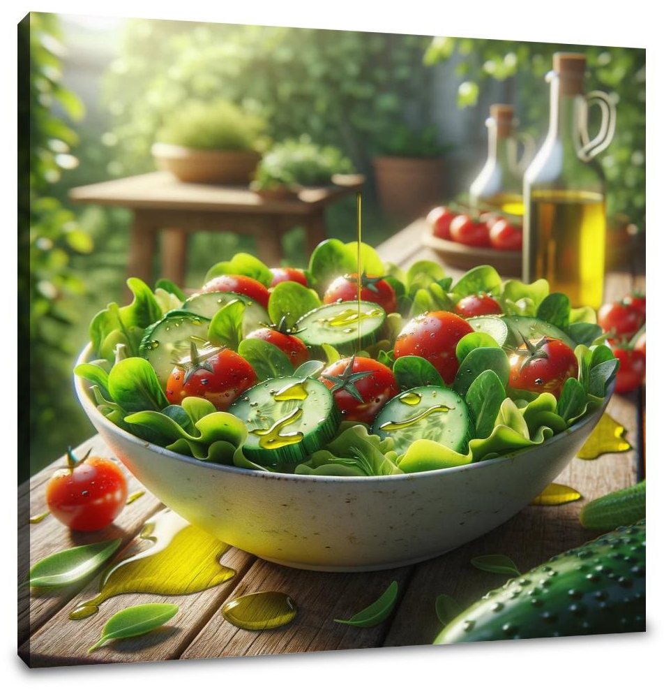 Garden Fresh Salad Canvas