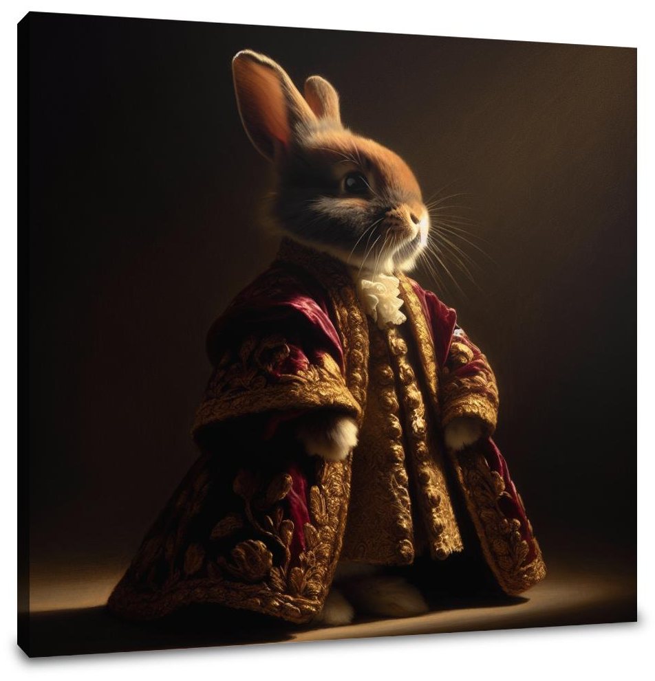 Regal Rabbit Majesty Canvas
