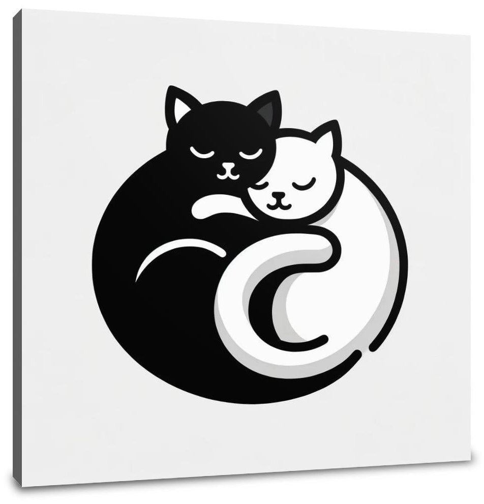 Cuddling Cats Canvas