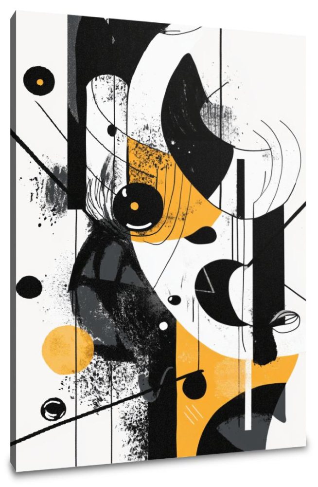 Monochrome Whimsy Canvas