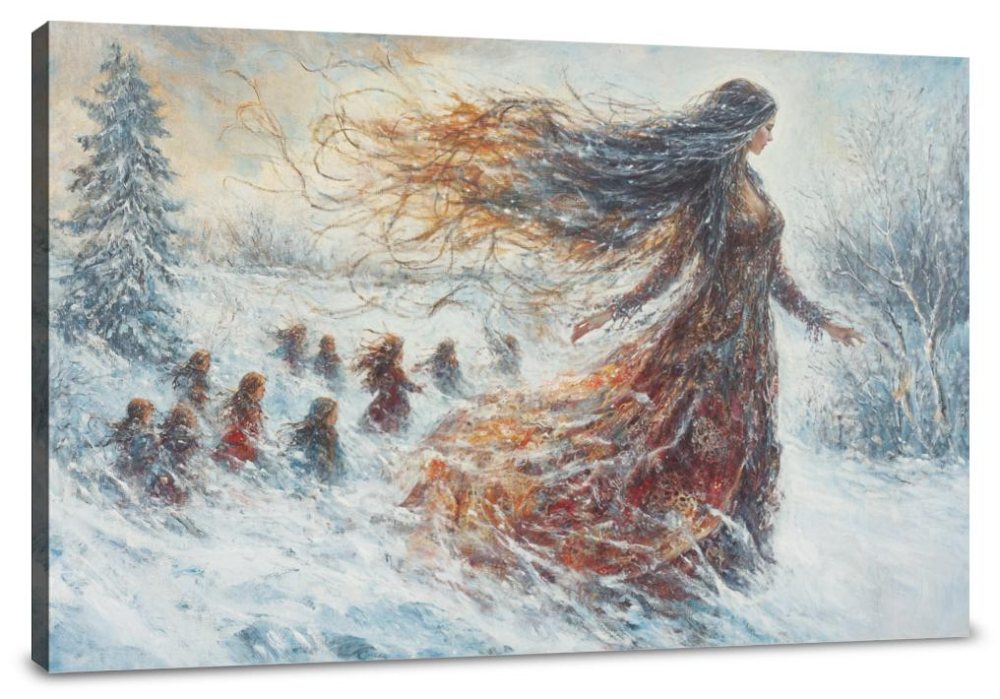 Nordic Mother Goddess Canvas, Home Art Haven