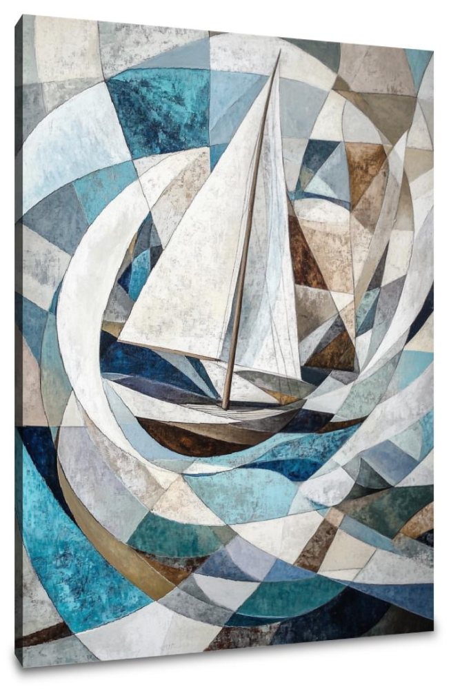 Geometric Sailing Canvas