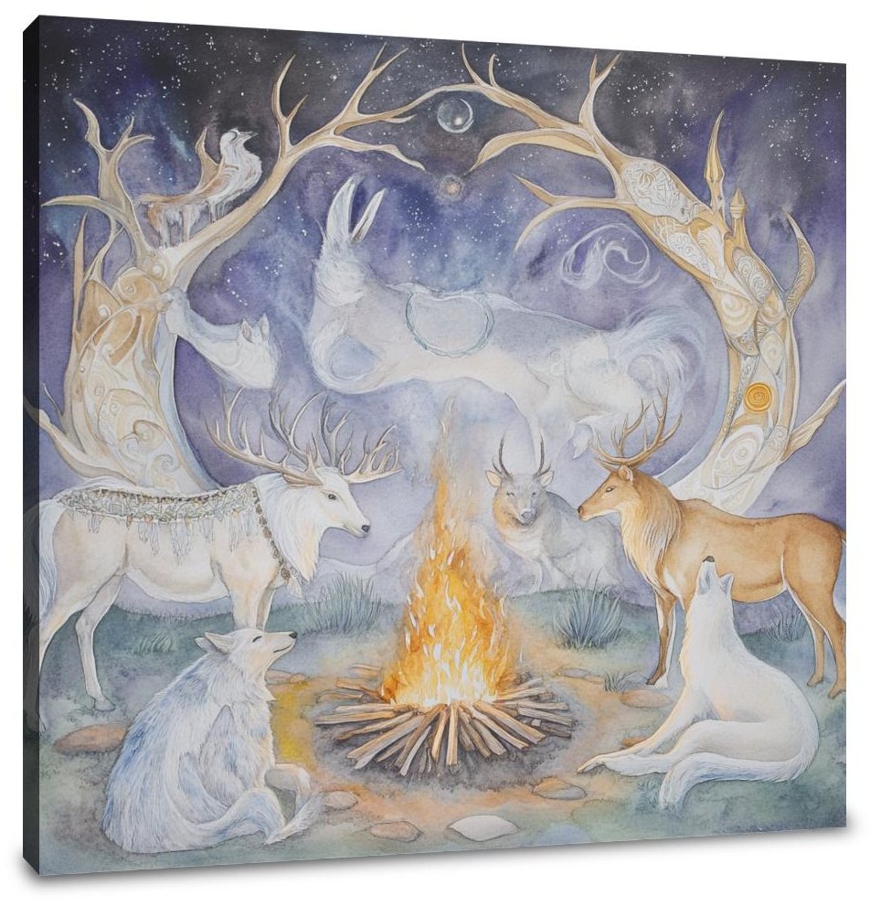 Sacred Animal Fire Canvas