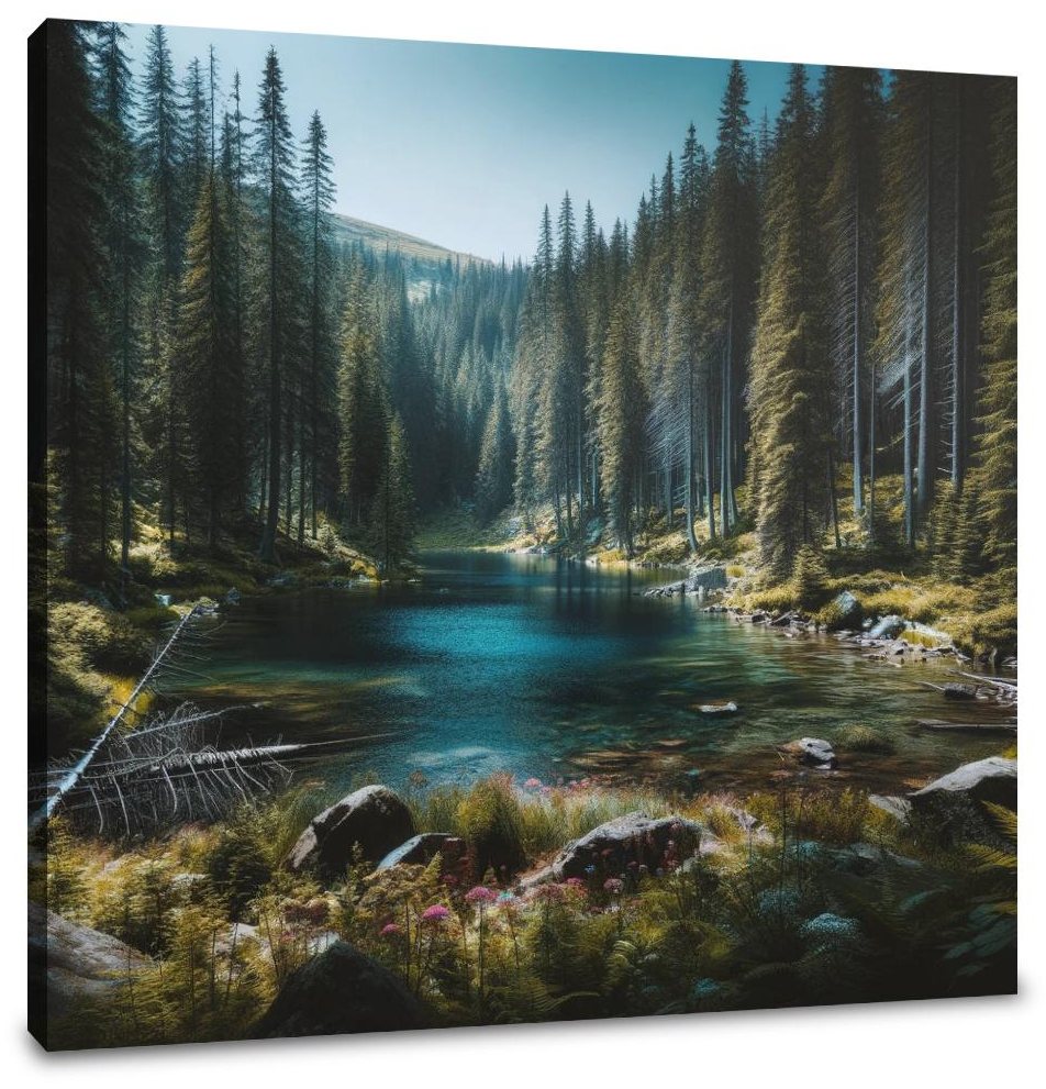 Hidden Mountain Lake Canvas