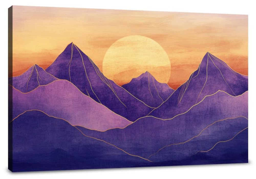 Mountain Sunset Serenity Canvas