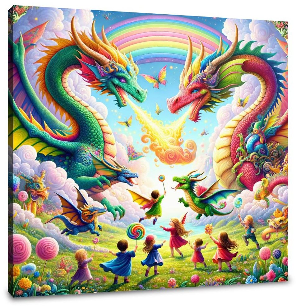 Dragon Playground Dreams Canvas