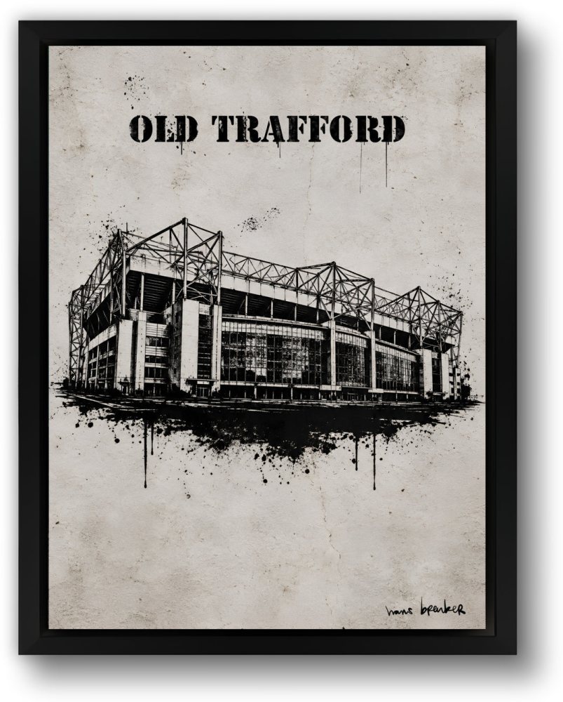 Old Trafford stencil art vertical