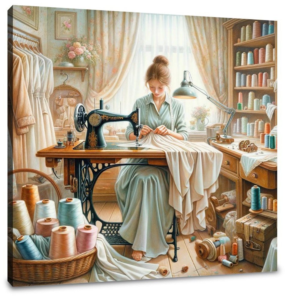 Seamstress's Dedication Canvas