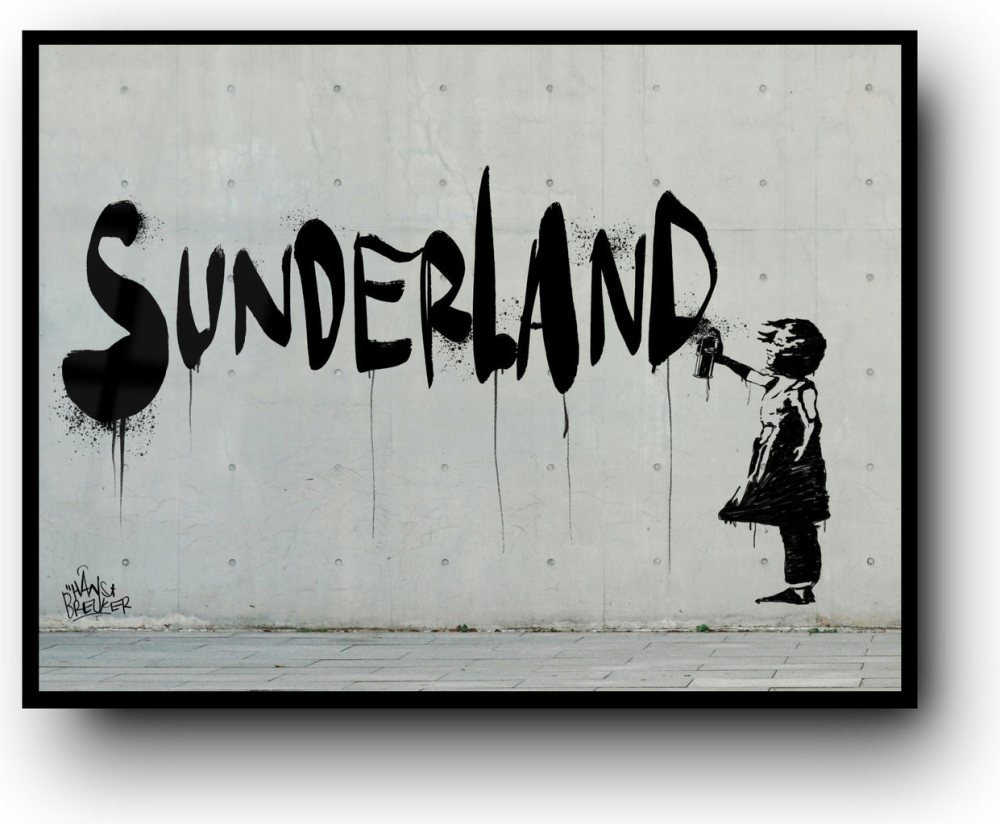 Sunderland Spraycan Girl – Sunderland Inspired Street Art