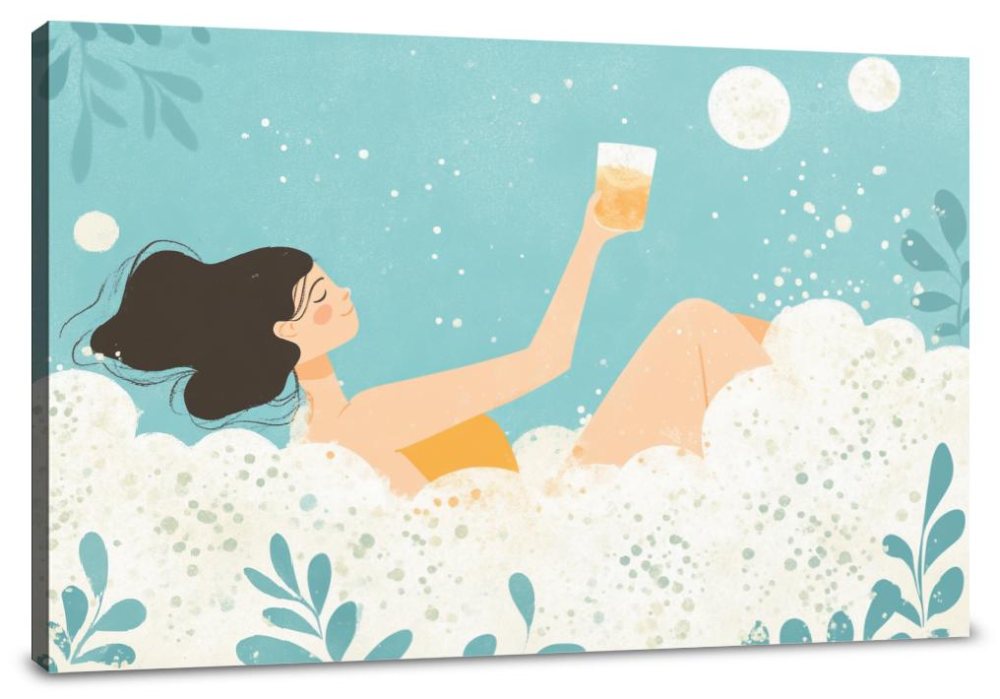 Lady in Foam Canvas