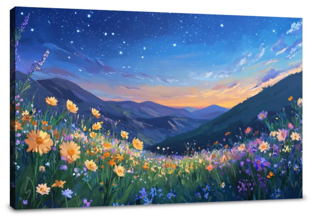 Starry Meadow Dreams Canvas