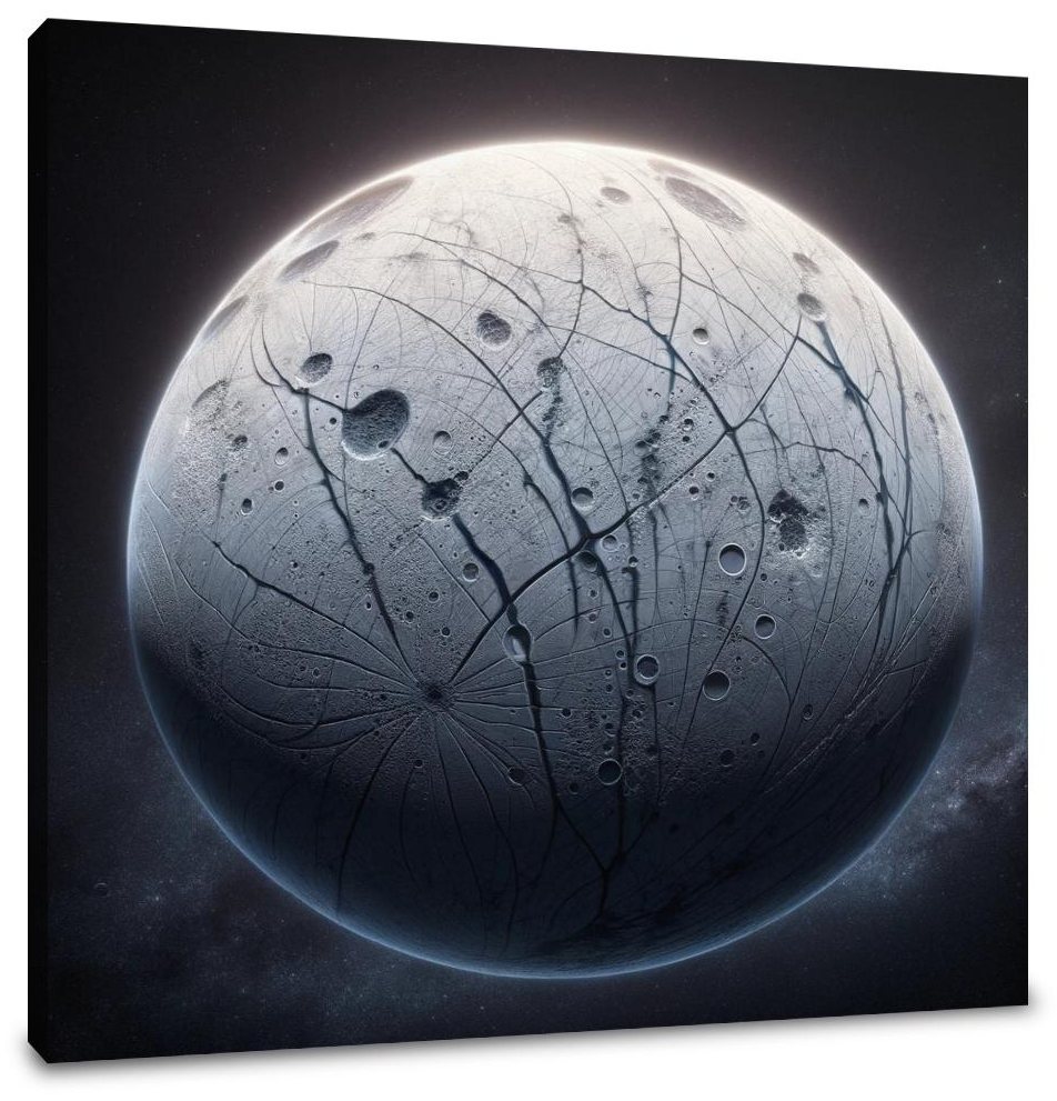 Europa's Subsurface Mystery Canvas