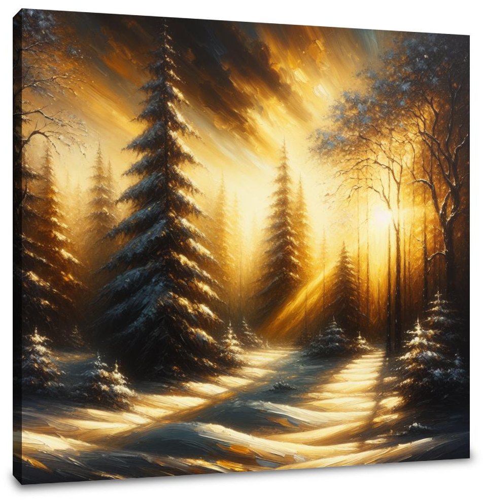 Golden Hour Winter Nostalgia Canvas