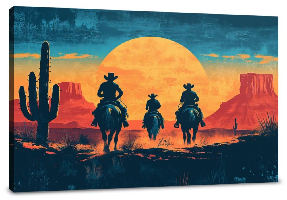 Cowboy Frontier Canvas