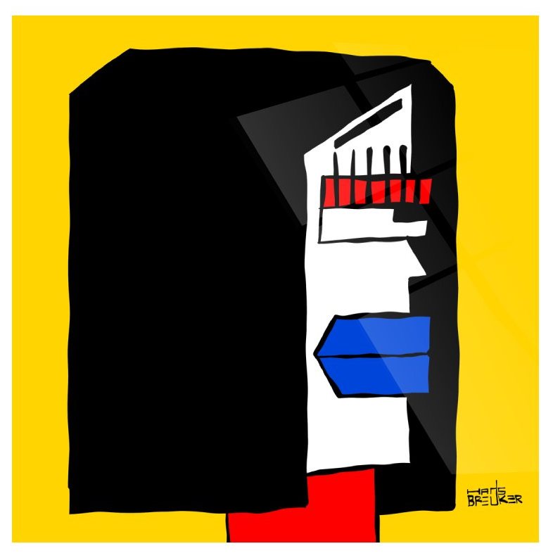 Composition and profil. Mondrian. Icon