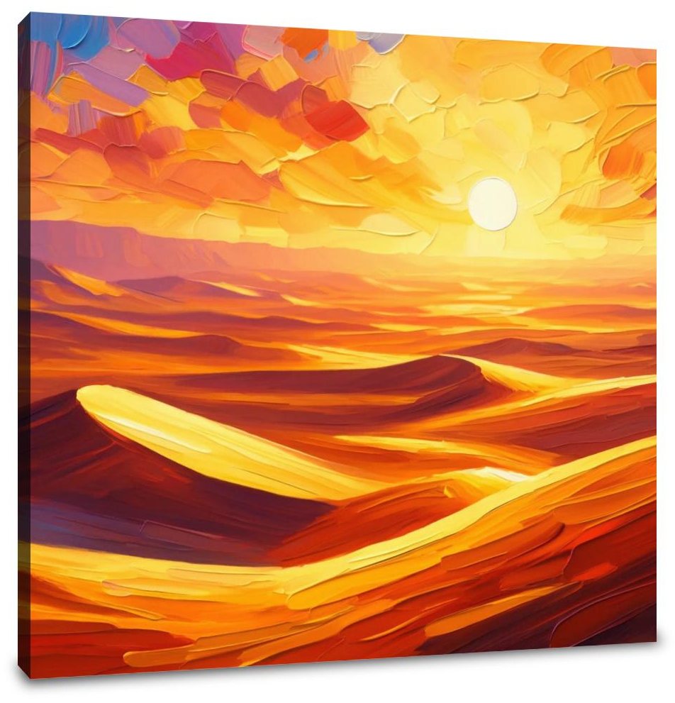 Golden Desert Dunes Canvas
