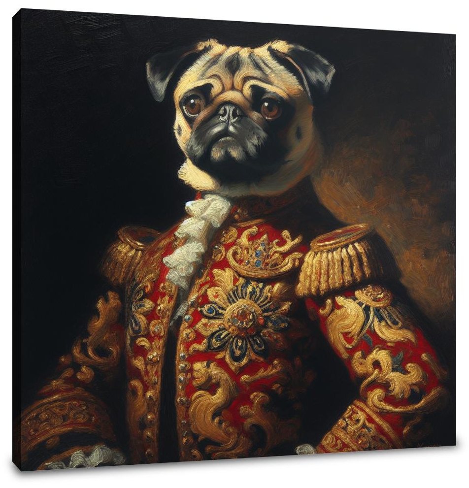 Regal Pug Monarch Canvas
