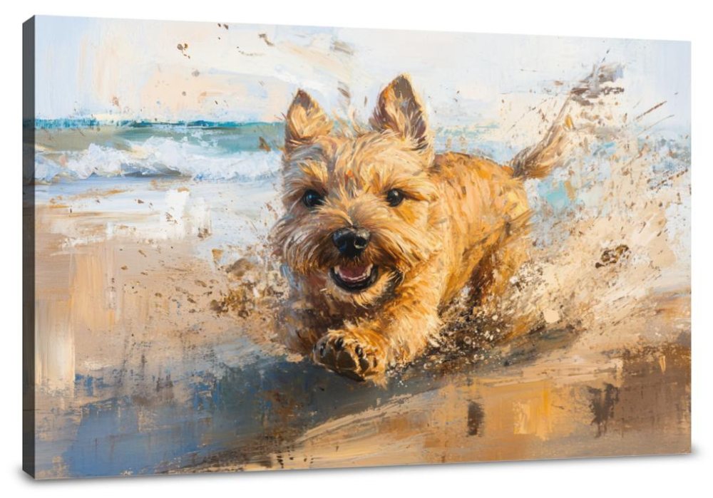 Terrier's Beach Adventure Canvas
