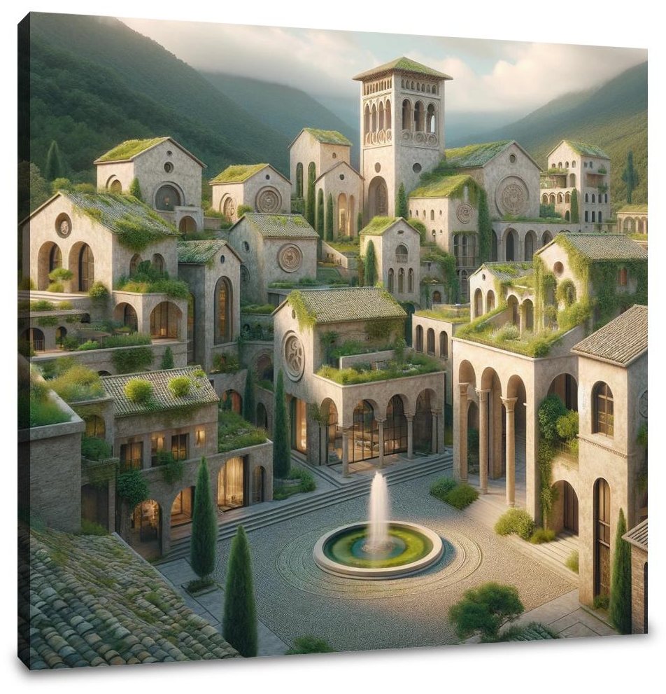 Romanesque Reimagined Canvas